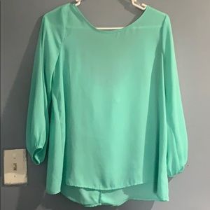 Mint blouse with bow🎀 on the back